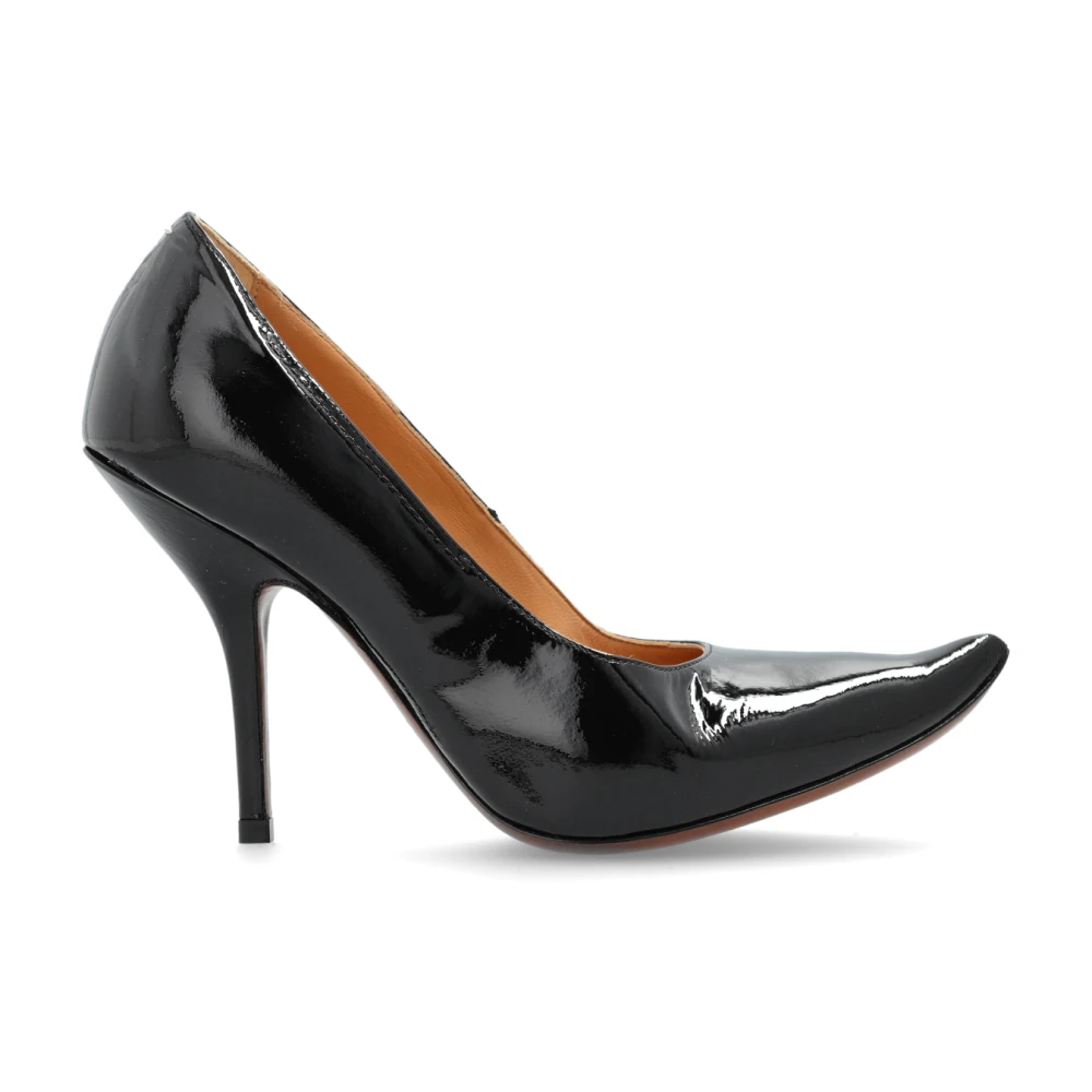 Maison Margiela Women's Black Pumps, 7 Uk, Lacquered Stilettos