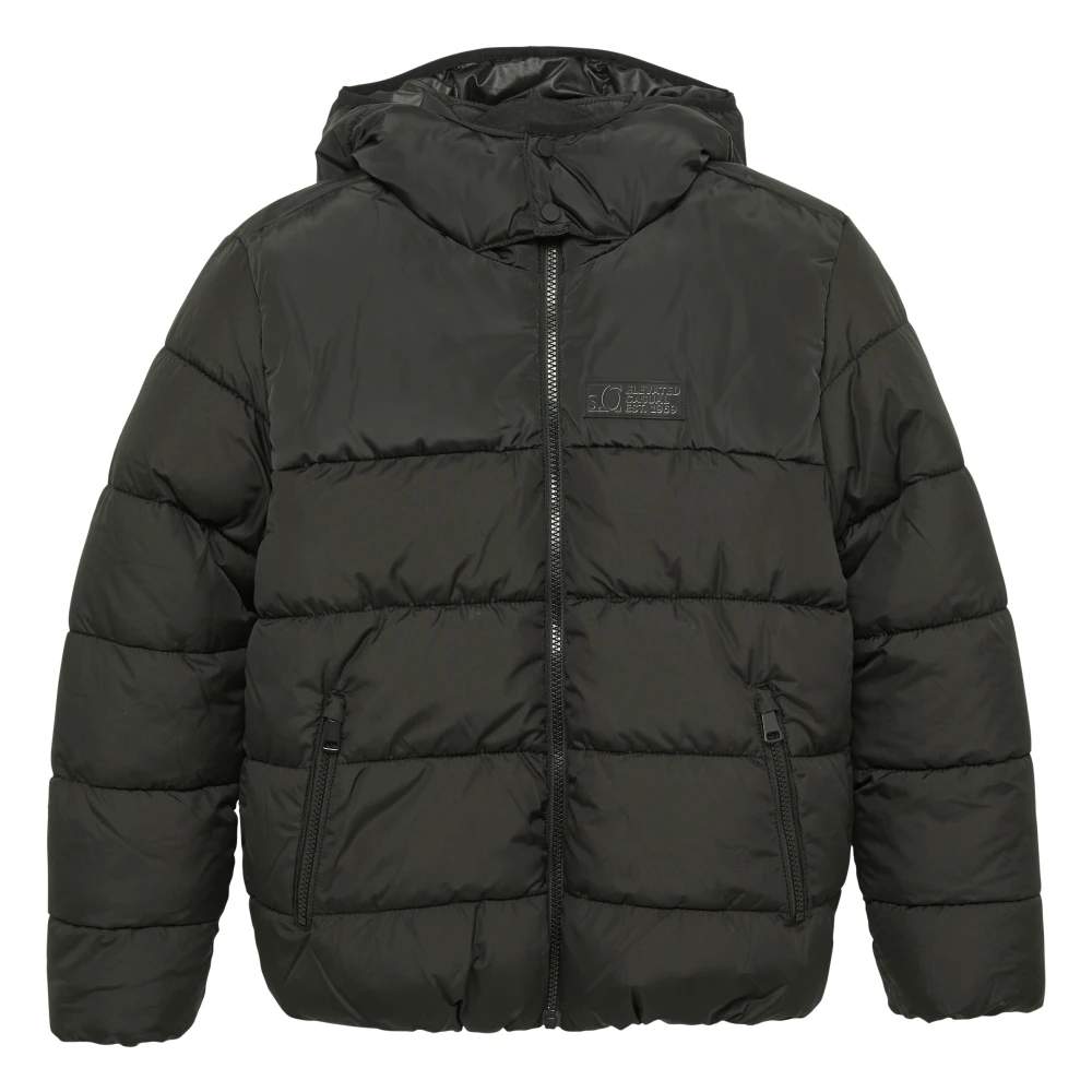 s.Oliver Gewatteerde jas met contrastdetails en fleecevoering Black Heren