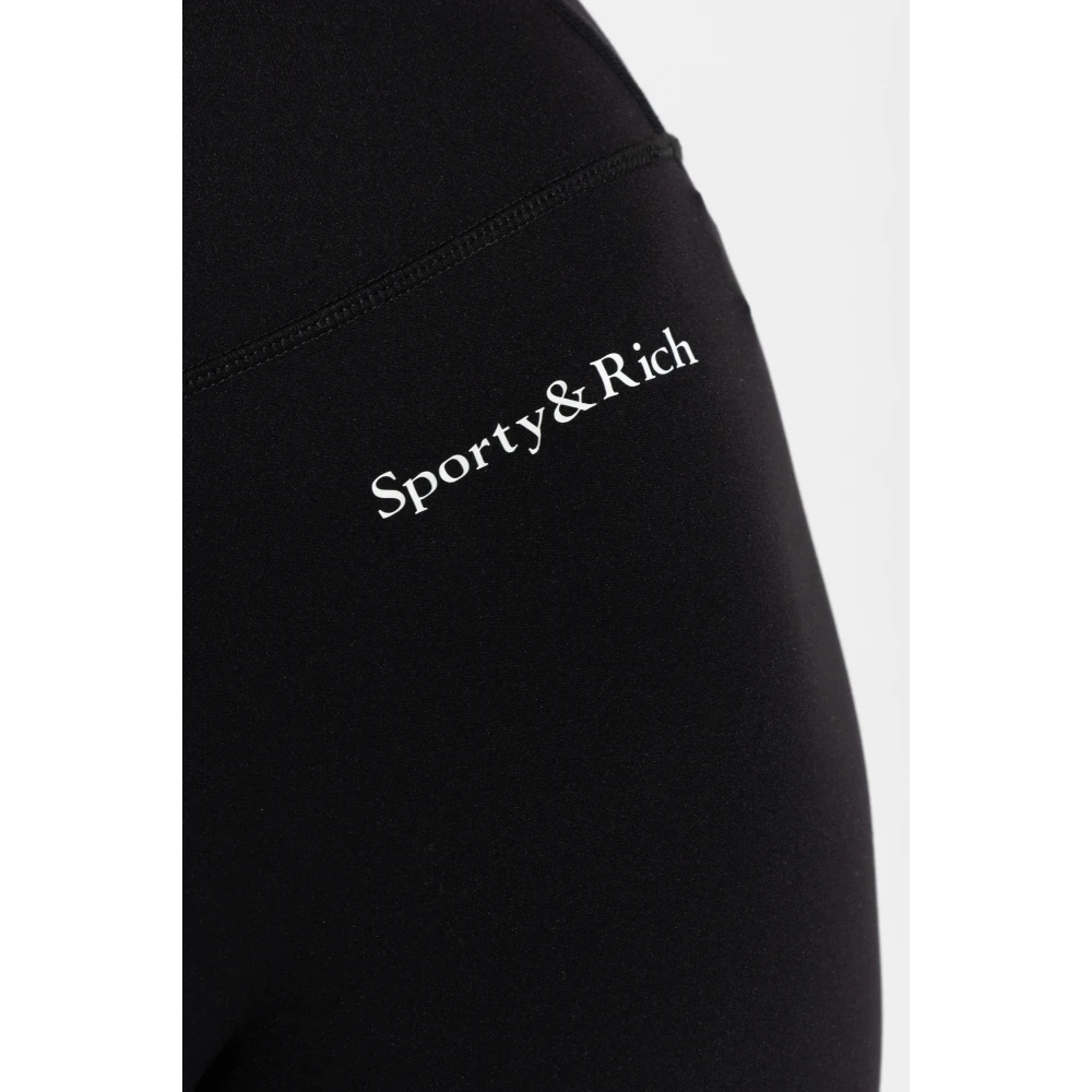 Sporty & Rich Leggings uit de Core-collectie Black Dames