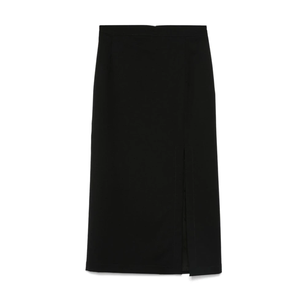 Barena Venezia Zwarte wollen potloodrok Black Dames