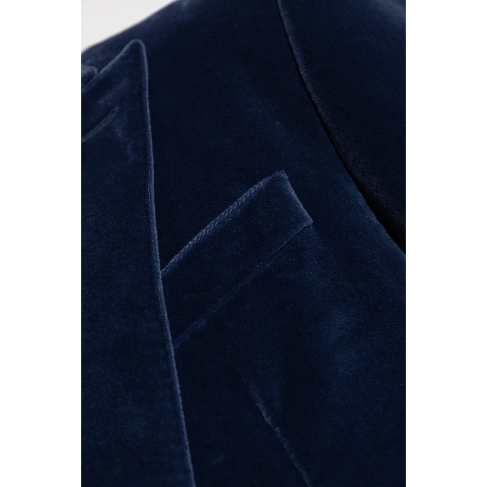 Dolce & Gabbana Fluwelen blazer Blue Heren