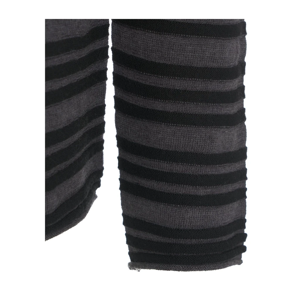 Mauro Grifoni Grijze Gebreide Trui Aw24 Handwas Black Heren