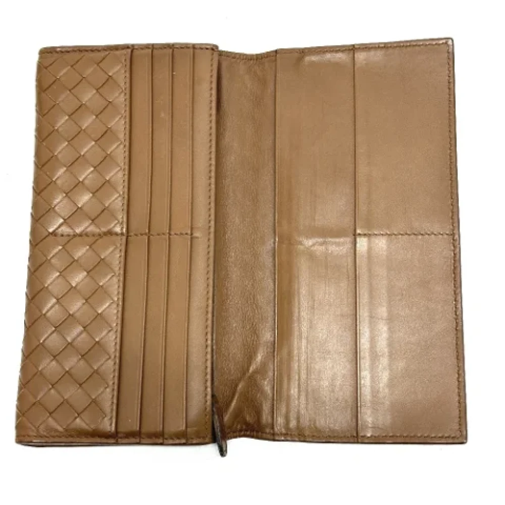 Bottega Veneta Vintage Pre-owned Leather wallets Brown Dames