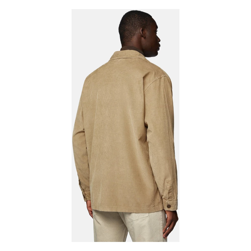 Boggi Milano Corduroy Shirt Jacket Style Link Blue Heren