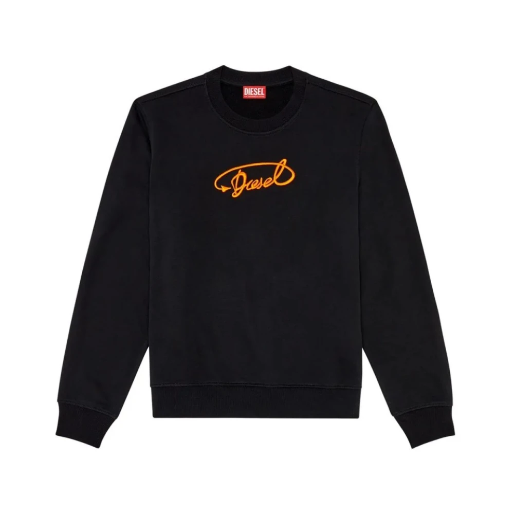 Diesel Mannelijk Zwart Hoodies & Sweatvesten Heren, Xl, Katoen, Stijlvolle Sweatshirts En Hoodies Collectie