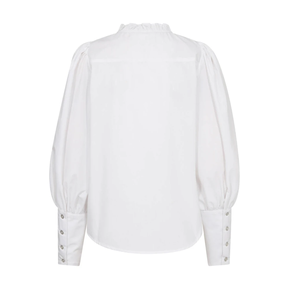 Co'Couture Kanten Blouse Korte Mouw 35522 White Dames