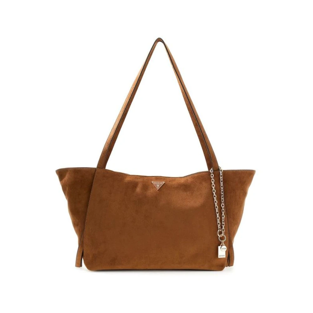 Guess Devon 3 Comp Tote - Female - Shopping Bags - Brown - One Size - Bags