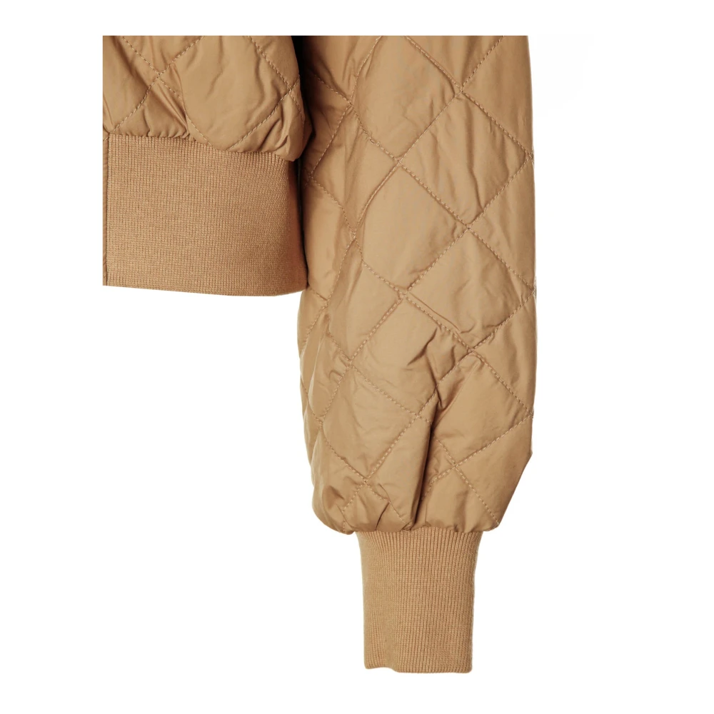 Carhartt WIP Gewatteerde bomberjack met opstaande kraag Beige Dames