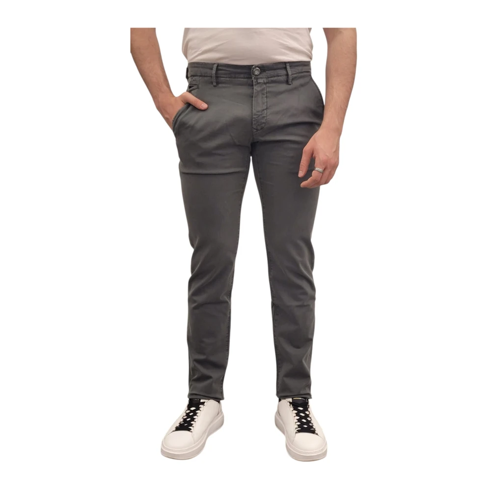 Jacob Cohën Grå Pantalone Slim Fit Bobby Tn