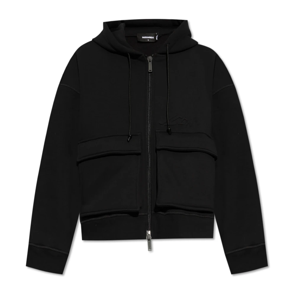 Dsquared2 Sweatshirt met logo Black Dames