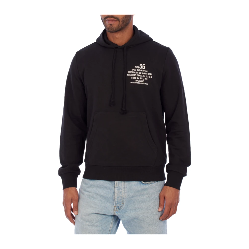 Diesel Uomo Nero Felpe, M, New,