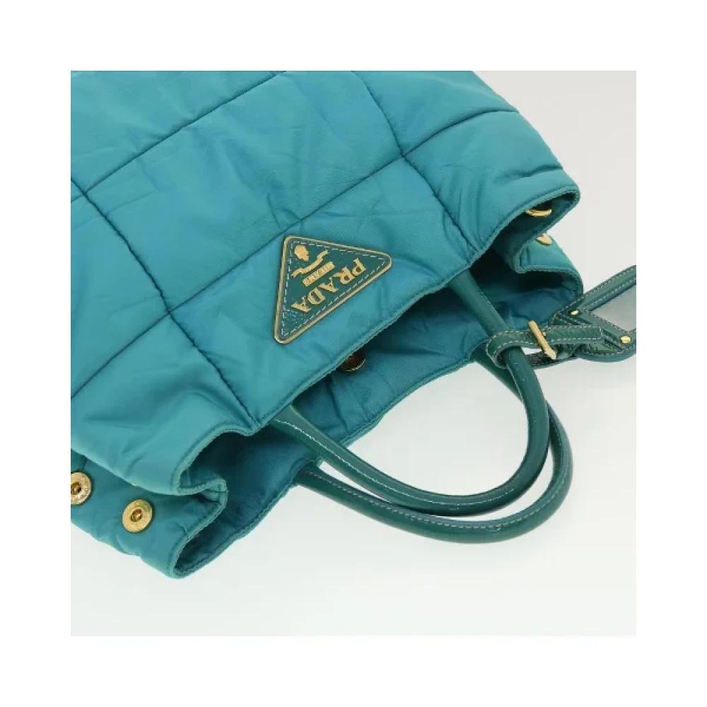 Prada Vintage Pre-owned Nylon handbags Blue Dames