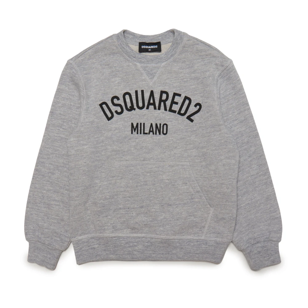 Dsquared2 Unisex Gray Logo Crew-Neck Sweatshirt