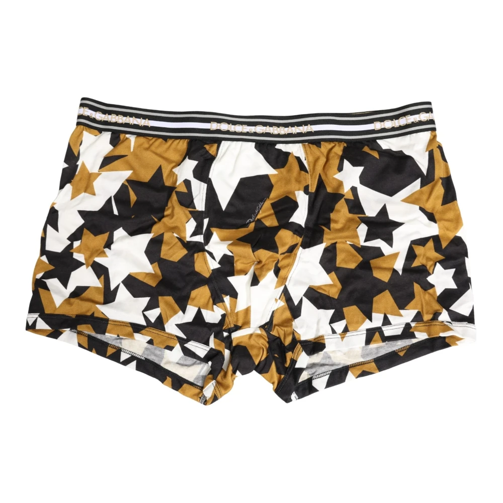 Dolce & Gabbana Men's Multicolor Underpants, Xl, Stars Print Regular Boxer