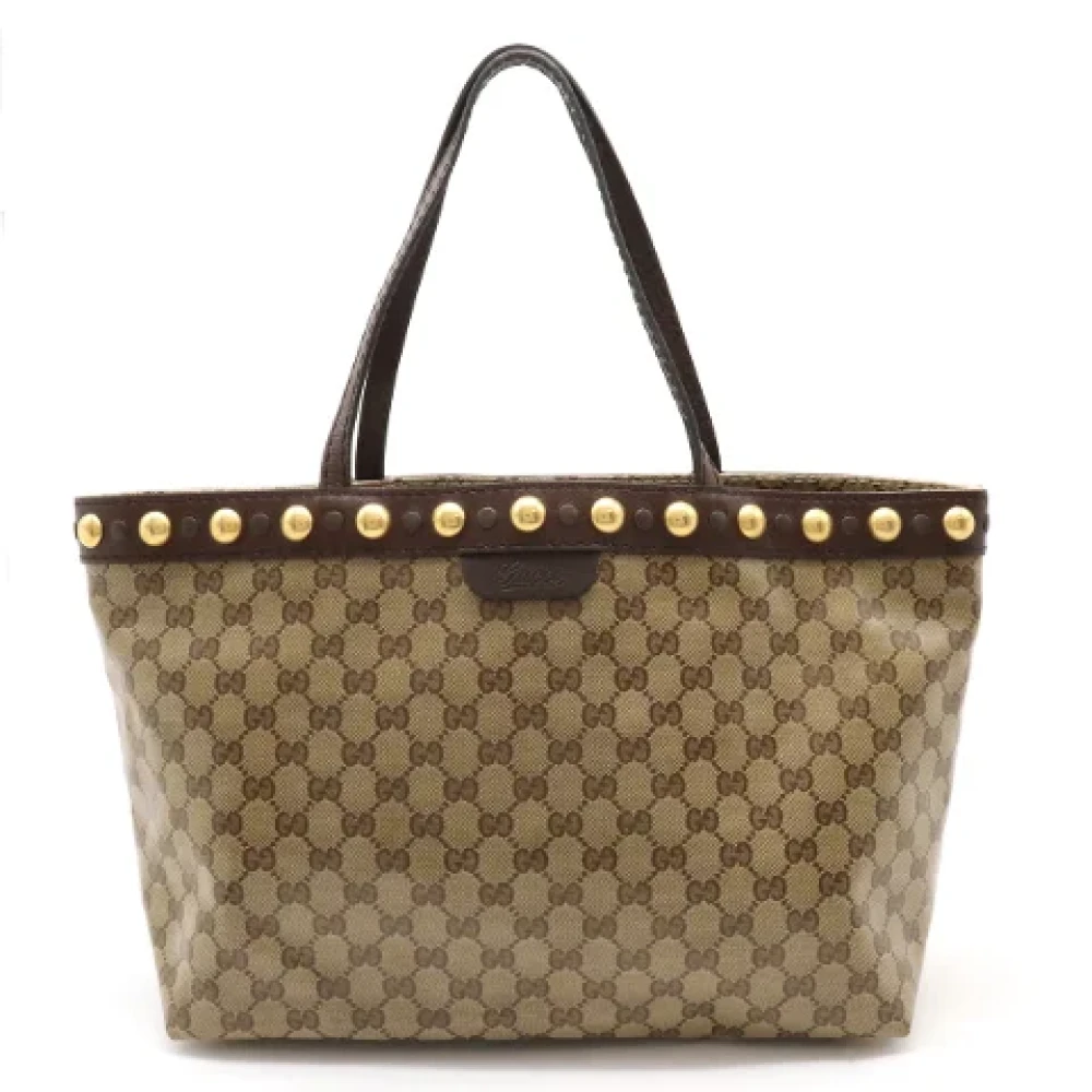 Gucci Vintage Pre-owned Canvas gucci-bags Beige Dames