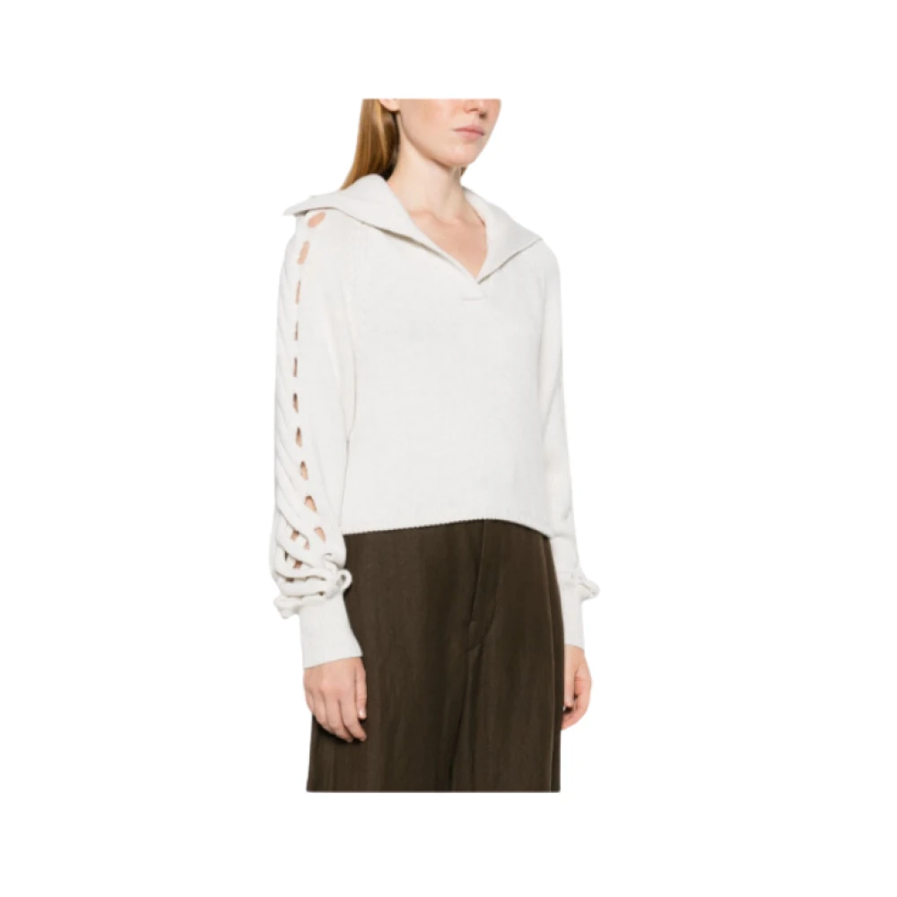 IRO Witte Gebreide Trui met V-Hals White Dames