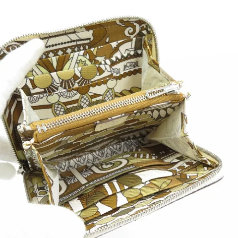 Hermès Vintage Pre-owned Canvas wallets Beige Dames