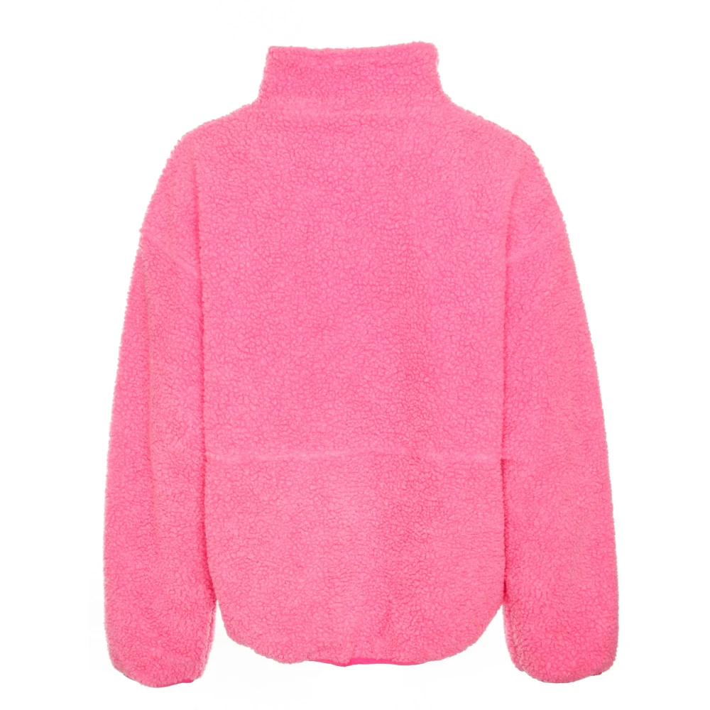American vintage Gezellig Fleece Jack met Rits Pink Dames