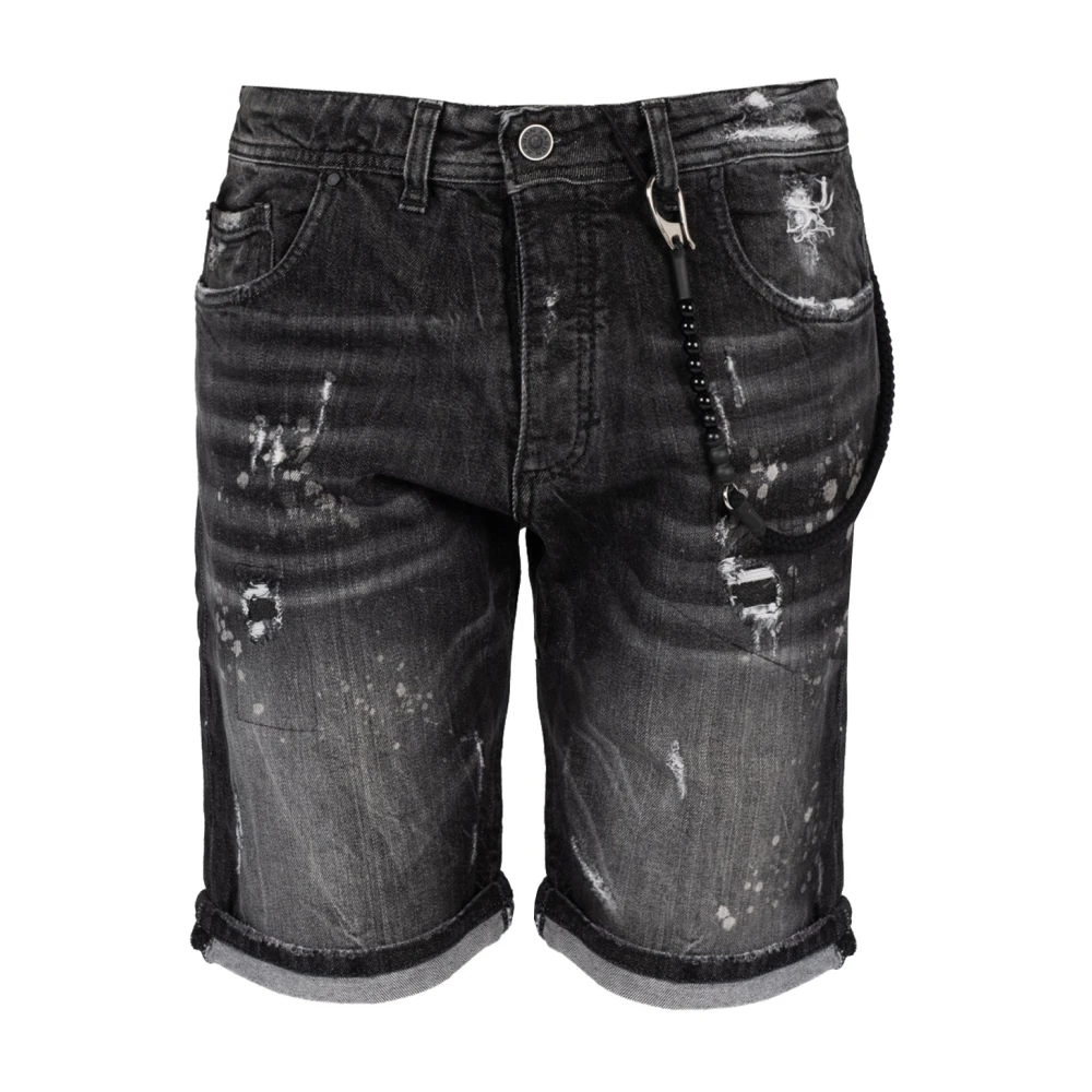 Xagon Man Vintage Denim Shorts Black Heren