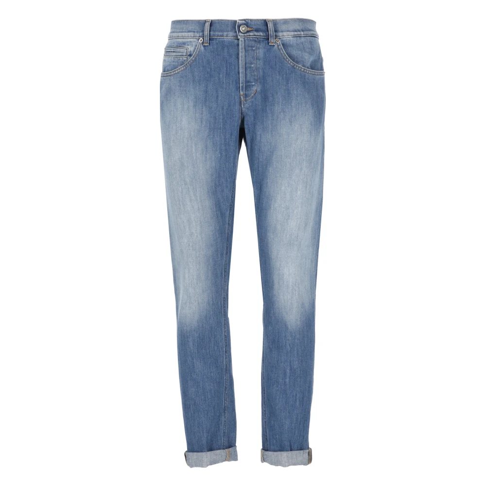 Dondup Blauwe Skinny Jeans met Riemlussen Blue Heren