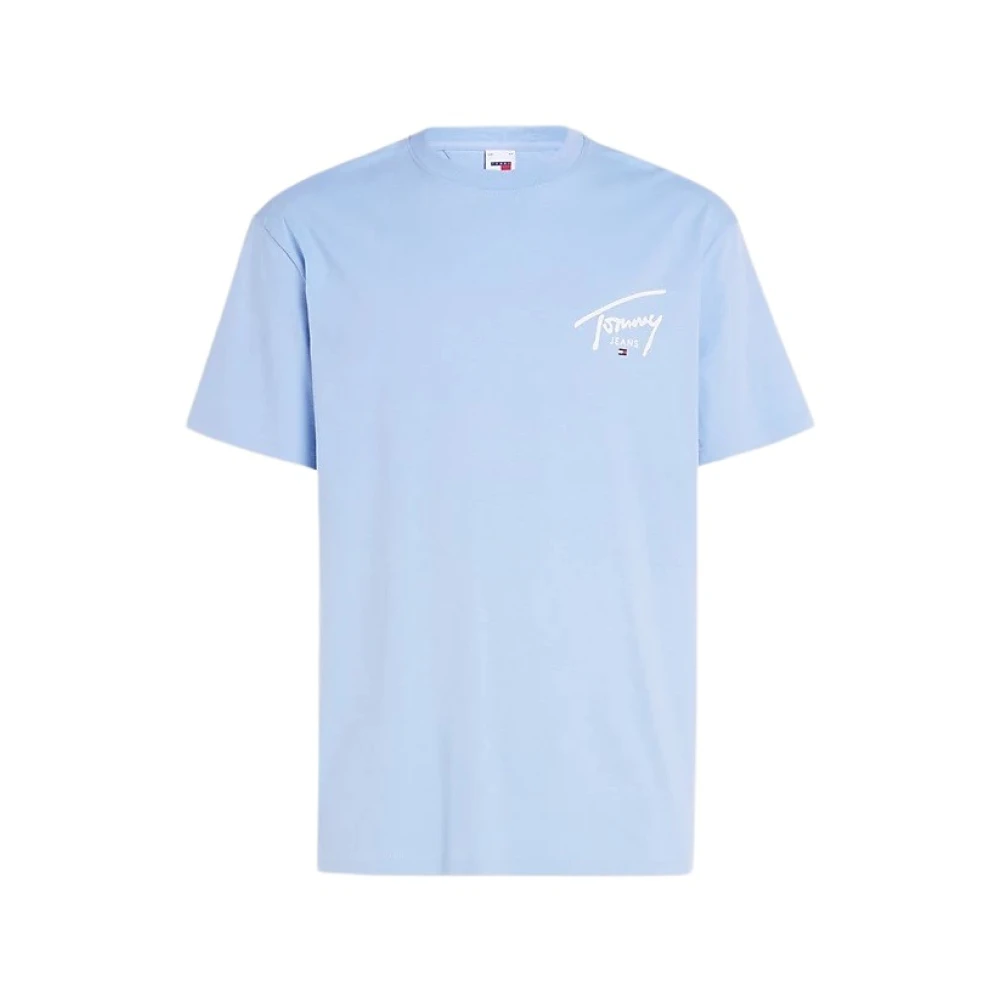 Tommy Jeans Signature Print Tee Blue Heren