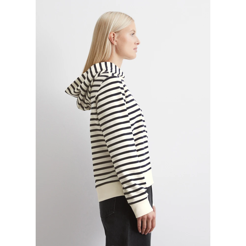 Marc O'Polo Gestreepte capuchontrui relaxed Multicolor Dames