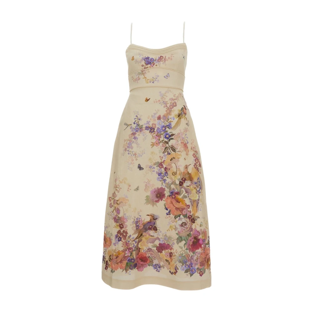 Zimmermann Multicolor Midi Dresses, Female, S, Summer Dresses