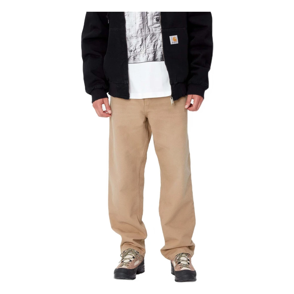 Carhartt WIP Single Knee Lange broek Beige Heren