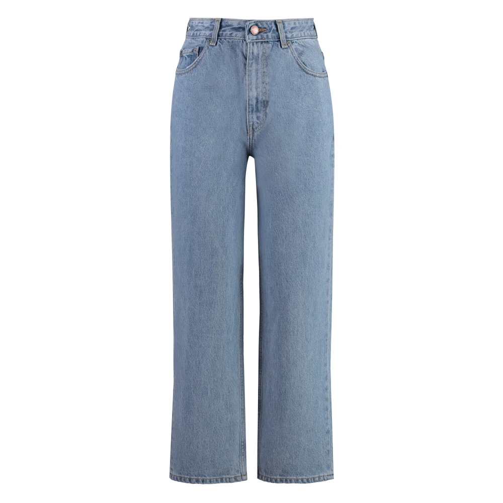 Ganni Slim Fit High-Rise Denim Jeans Blue Dames