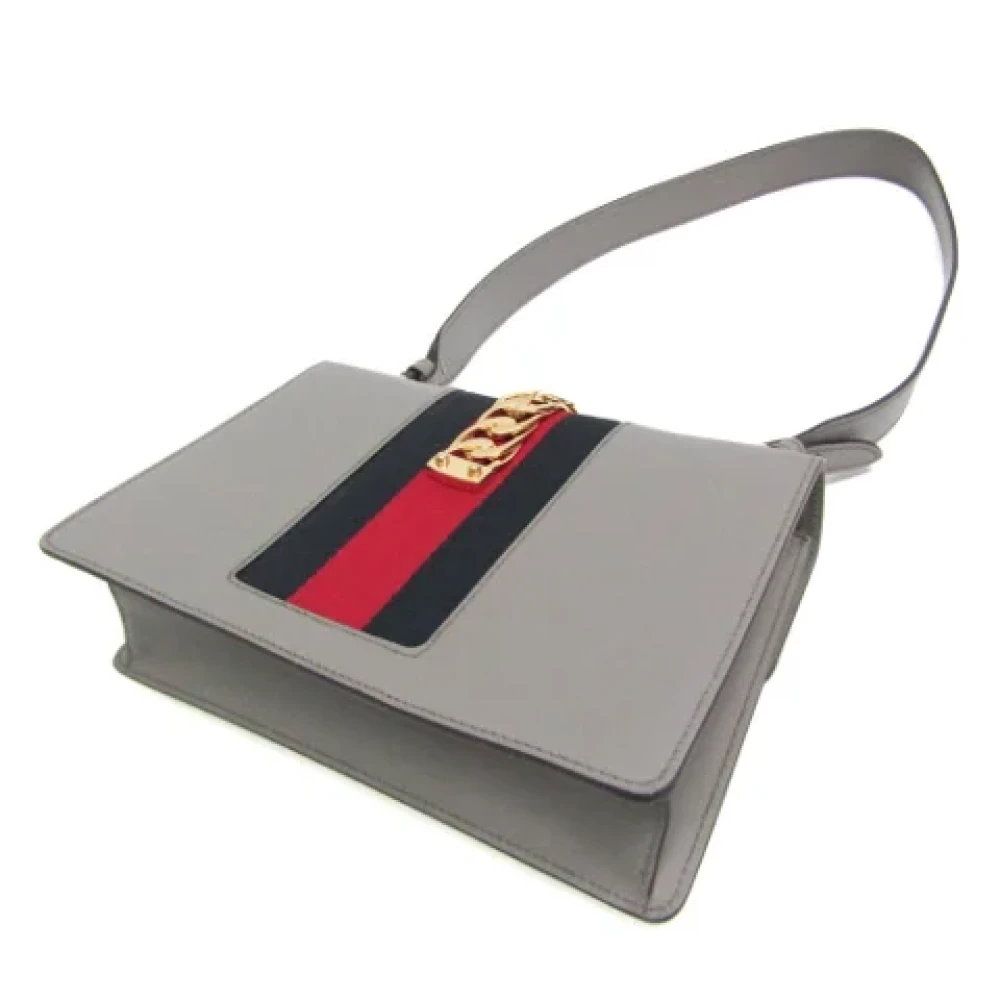 Gucci Vintage Pre-owned Leather gucci-bags Gray Dames