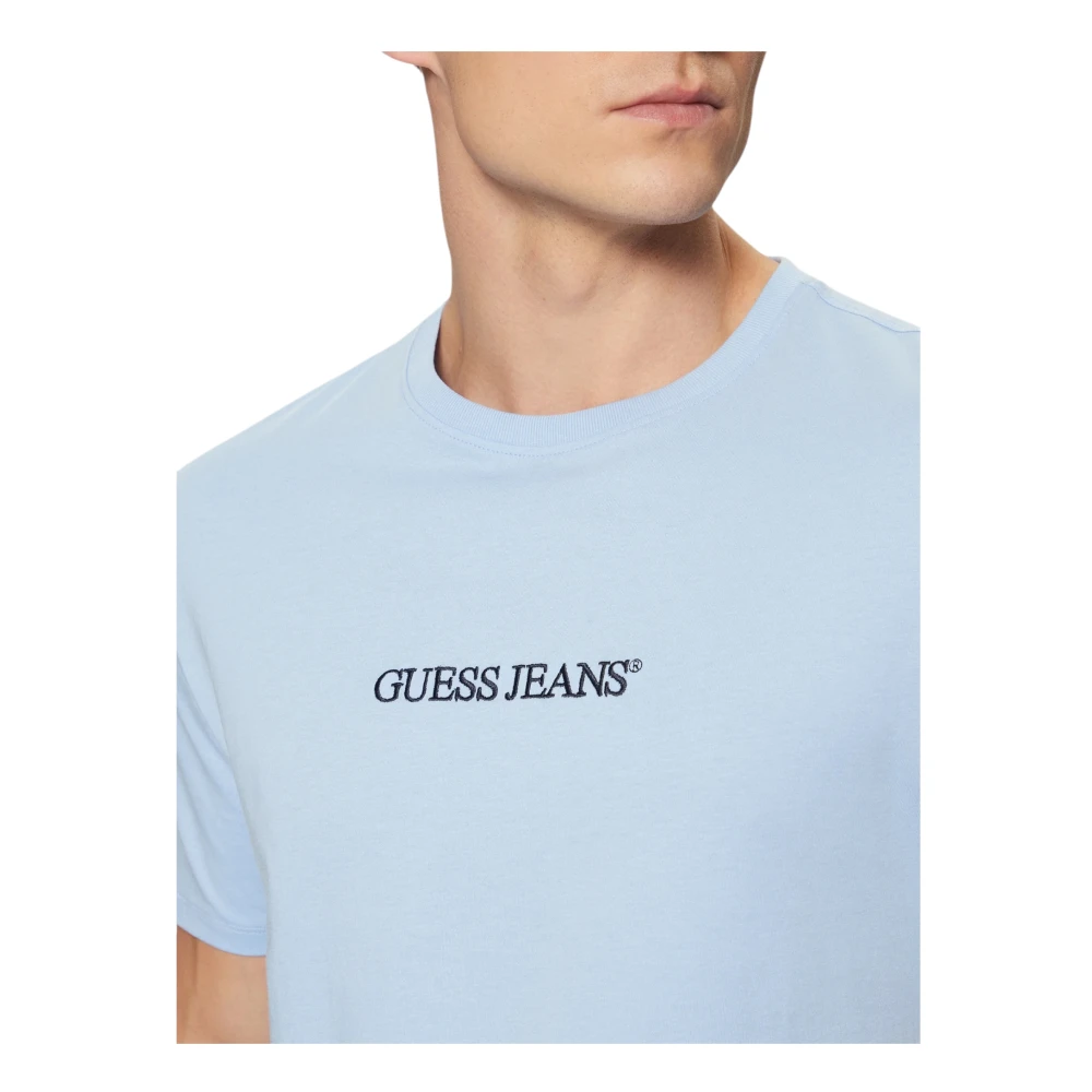 Guess Biologisch katoenen T-shirt Blue Heren
