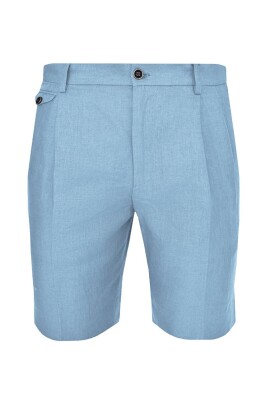 pleated-linen-summer-shorts