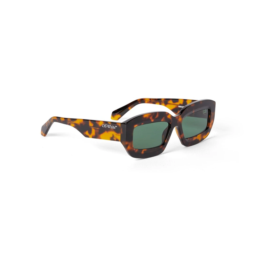 Off White Unisex Brown Sunglasses, One Size, Charlotte Sunglasses In Havana/Green