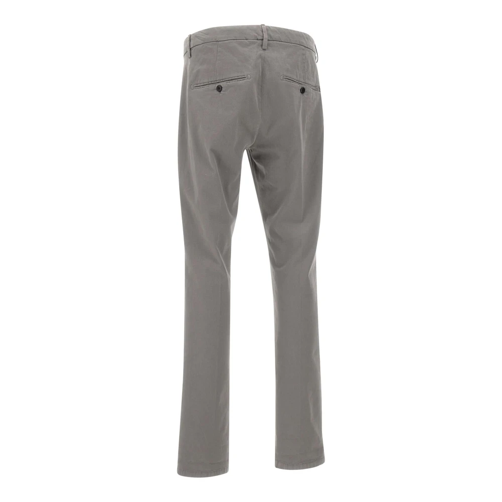 Dondup Stretch Katoenen Broek Licht Grijs Gray Heren