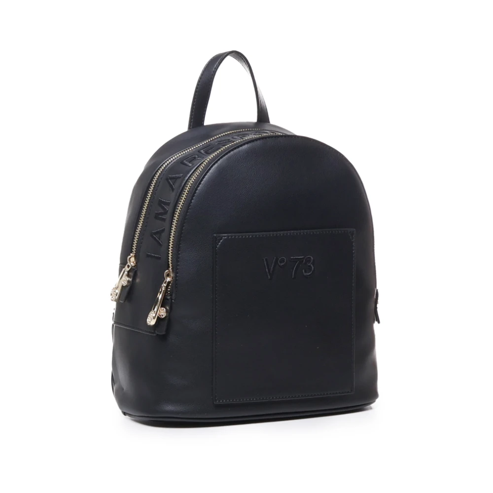 V73 Zwarte Geborduurde Logo Tas Black Dames