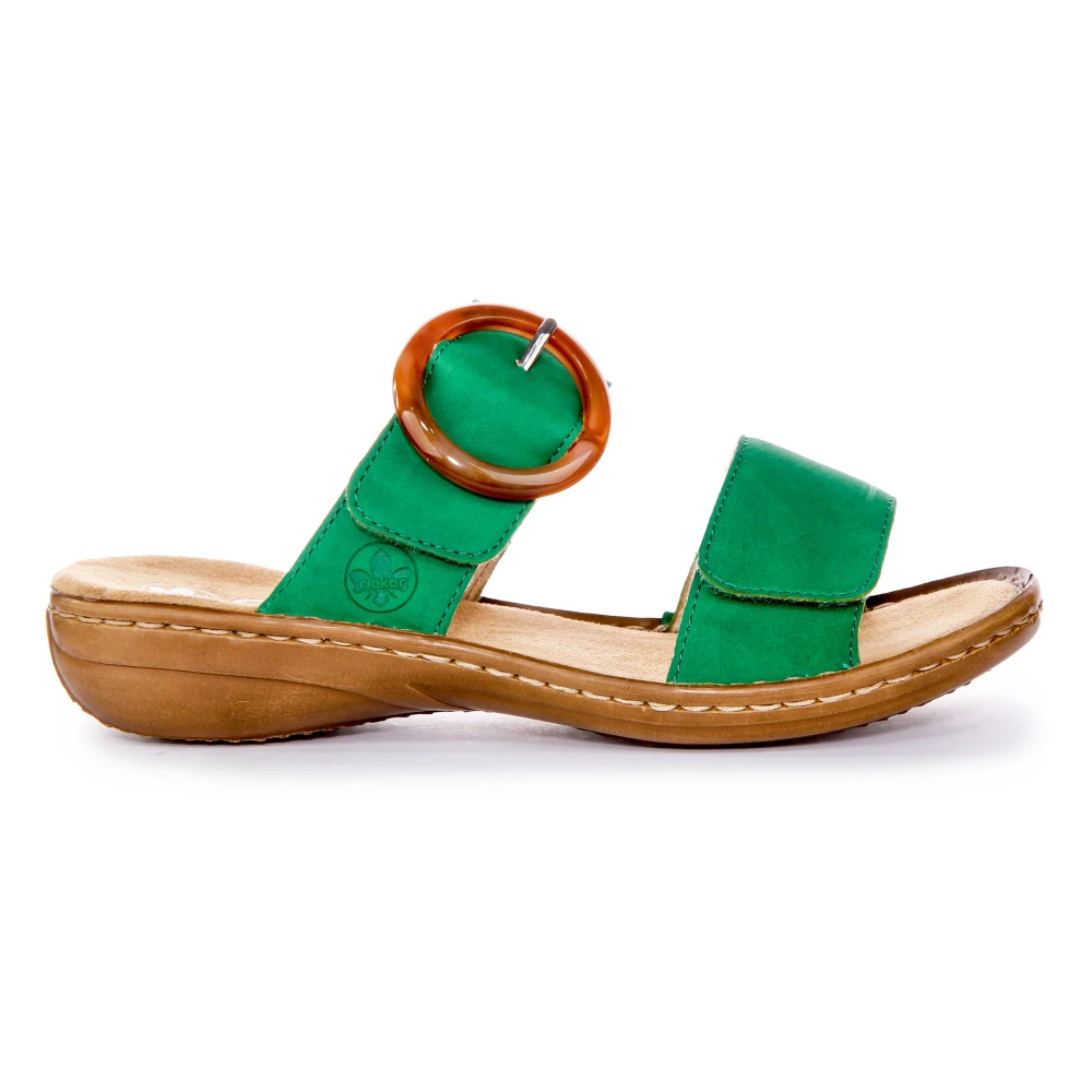 Rieker Women's Green Flat Sandals, 6 Uk, Chic Sandals