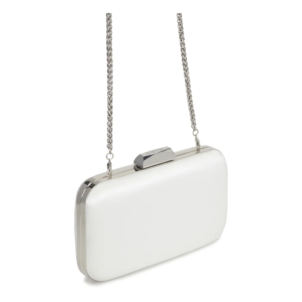 Kazar Elegante bruiloft clutch tas met zilveren elementen White Dames