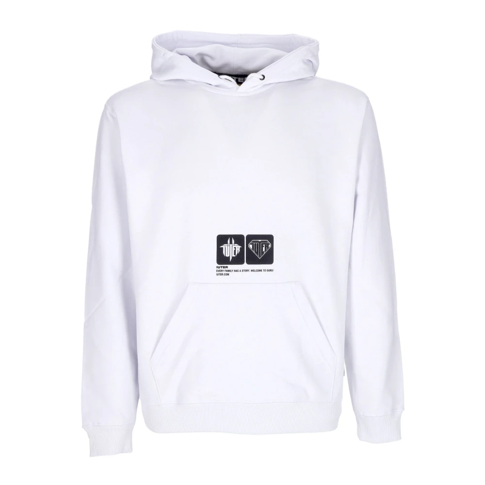 Iuter Men's White Lightweight Hooded Sweatshirt Tab Hoodie - Hoodies - Xl - Sweatshirts & Hoodies