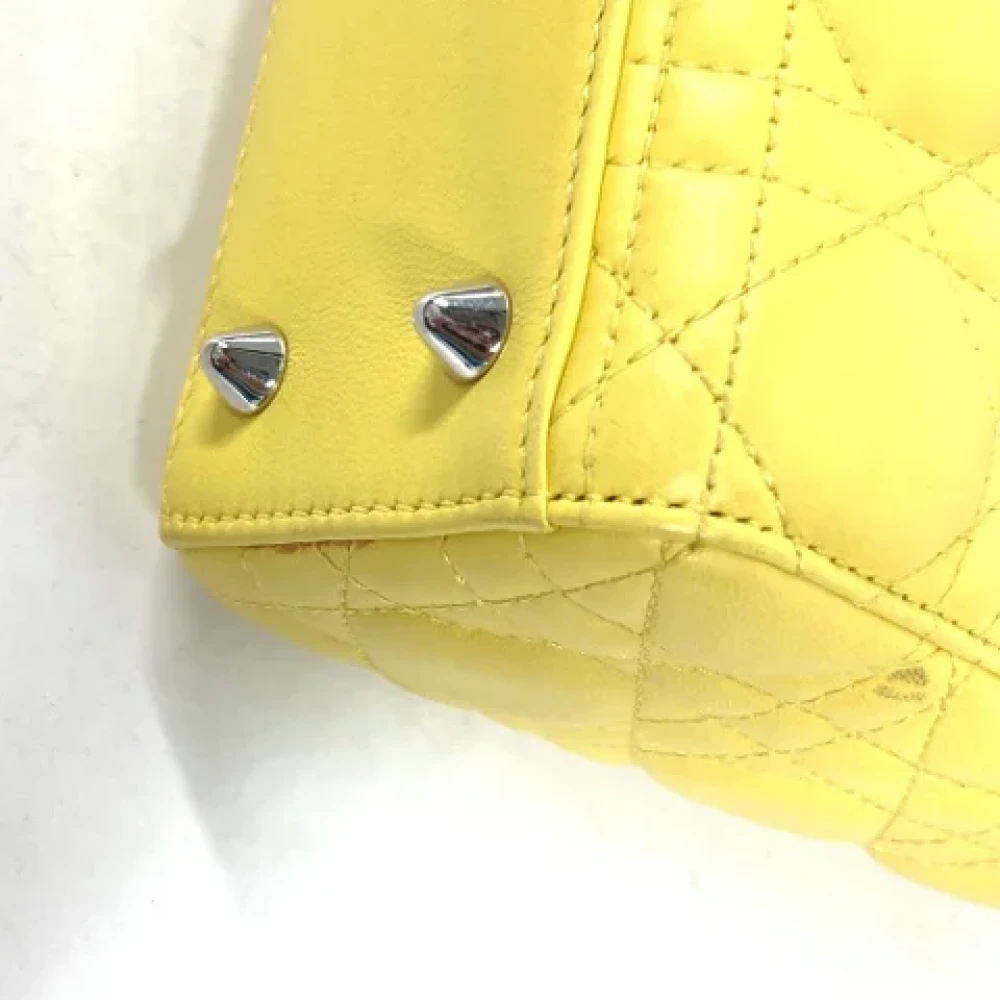 Dior Vintage Pre-owned Leather dior-bags Yellow Dames