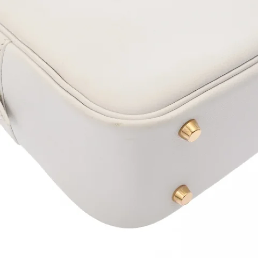 Hermès Vintage Pre-owned Leather handbags White Dames