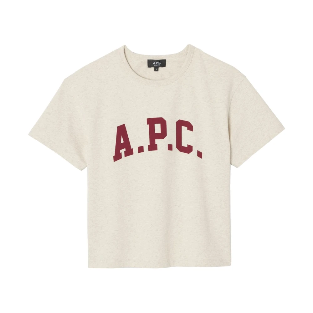 A.p.c. Women's Beige T-Shirts, S, Square Margaret T-Shirt