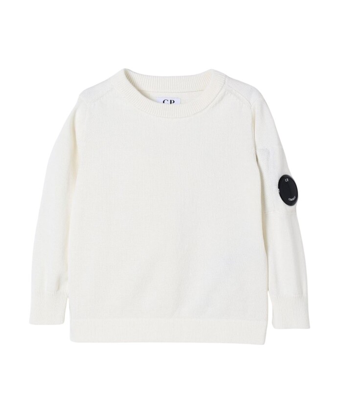pull-blanc-enfant-col-rond