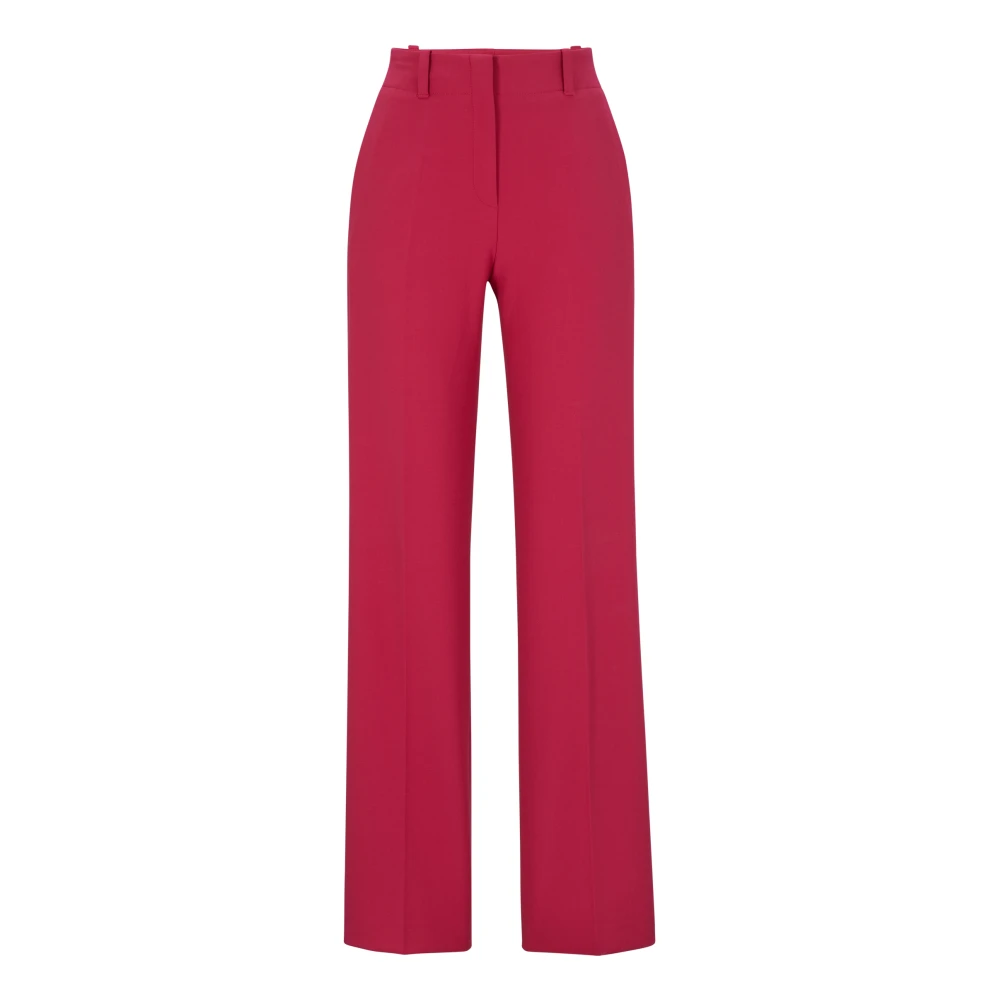 Hugo Boss Moderne hoog getailleerde broek met rechte pasvorm Pink Dames