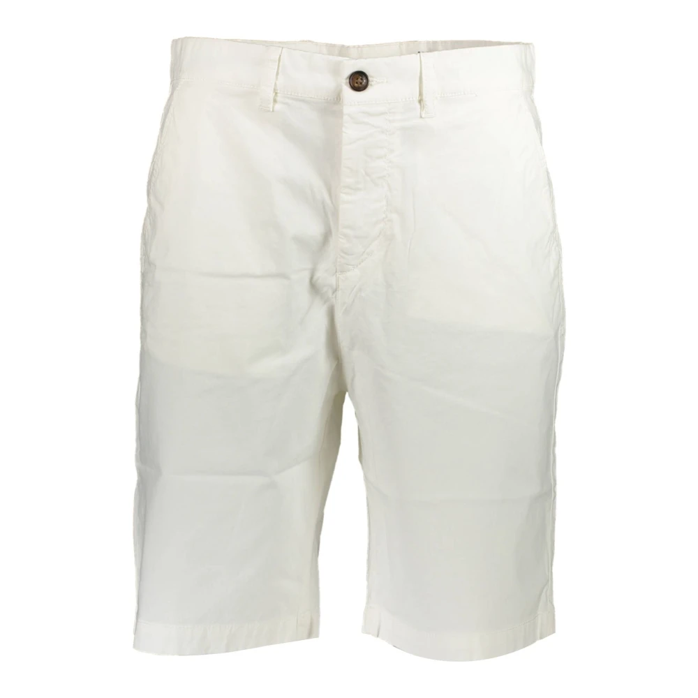 North Sails White Casual Shorts, Male, W32, Bermuda Shorts With Logo