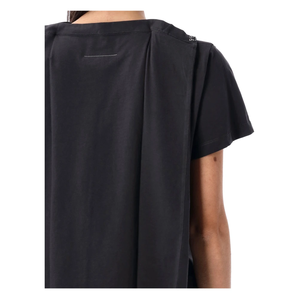 MM6 Maison Margiela Panel T-shirt Black Dames