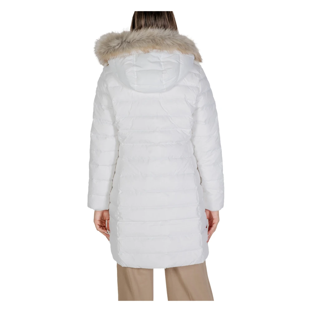 Tommy Jeans Witte Rits Hoodie Jas White Dames