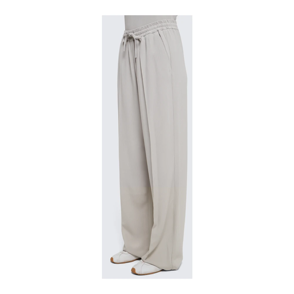 A.p.c. Grijze Viscose Broek met Elastische Taille Gray Dames