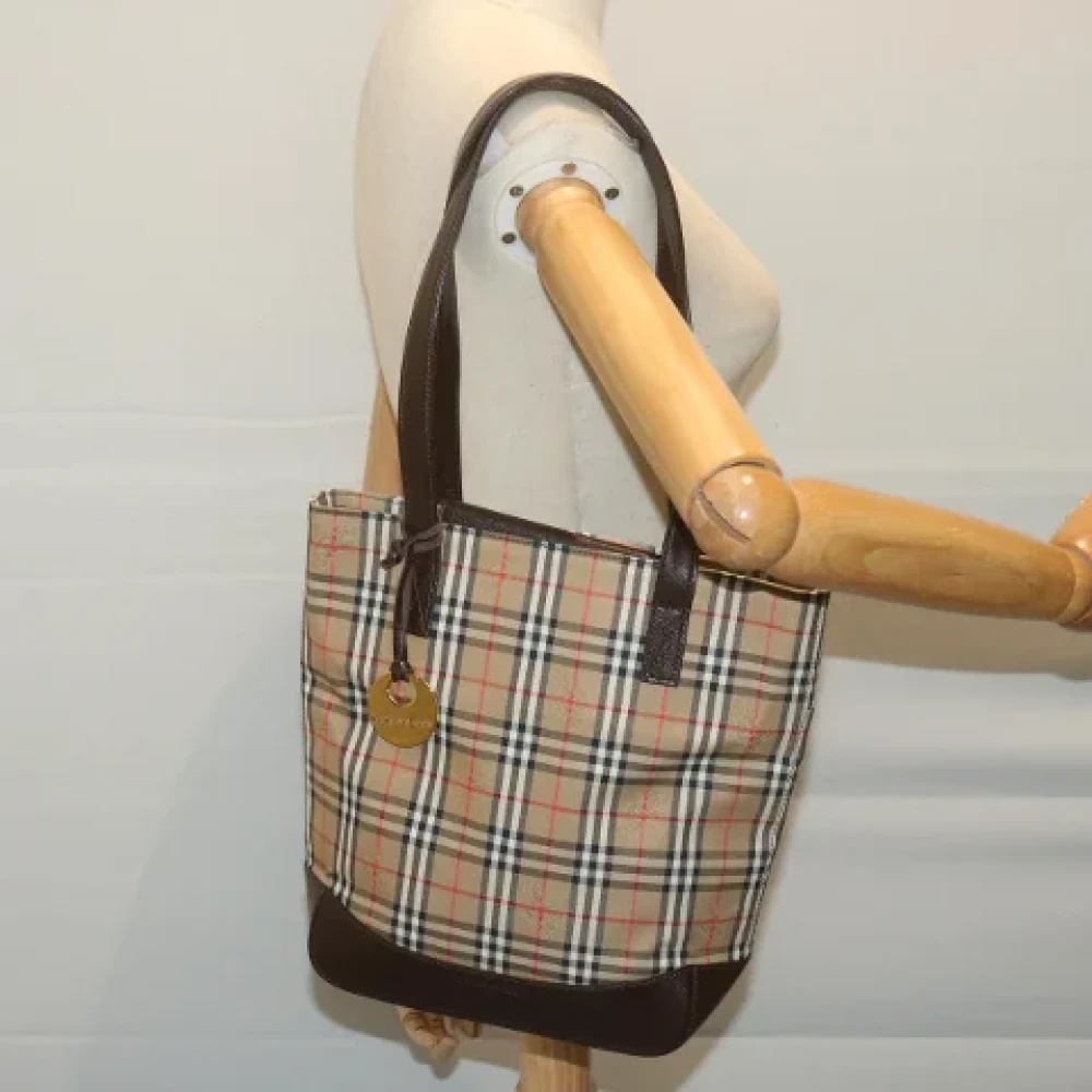Burberry Vintage Pre-owned Fabric handbags Beige Dames