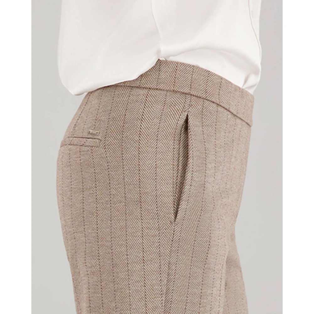 Gardeur Wijde Pijp Vrouwelijke Broek Franca800 Beige Dames