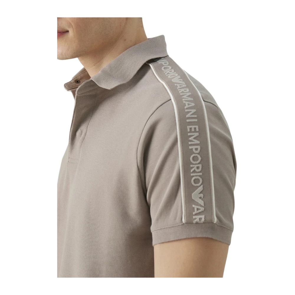 Emporio Armani Moon Rock Polo Shirt Beige Heren